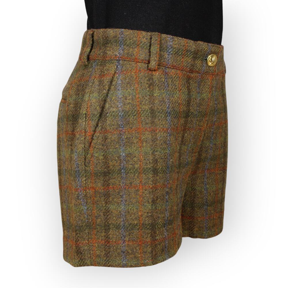 BOAST (4) Harris Tweed Wool Shorts Plaid Lined Deadstock NEW Brown Green - Picture 3 of 16